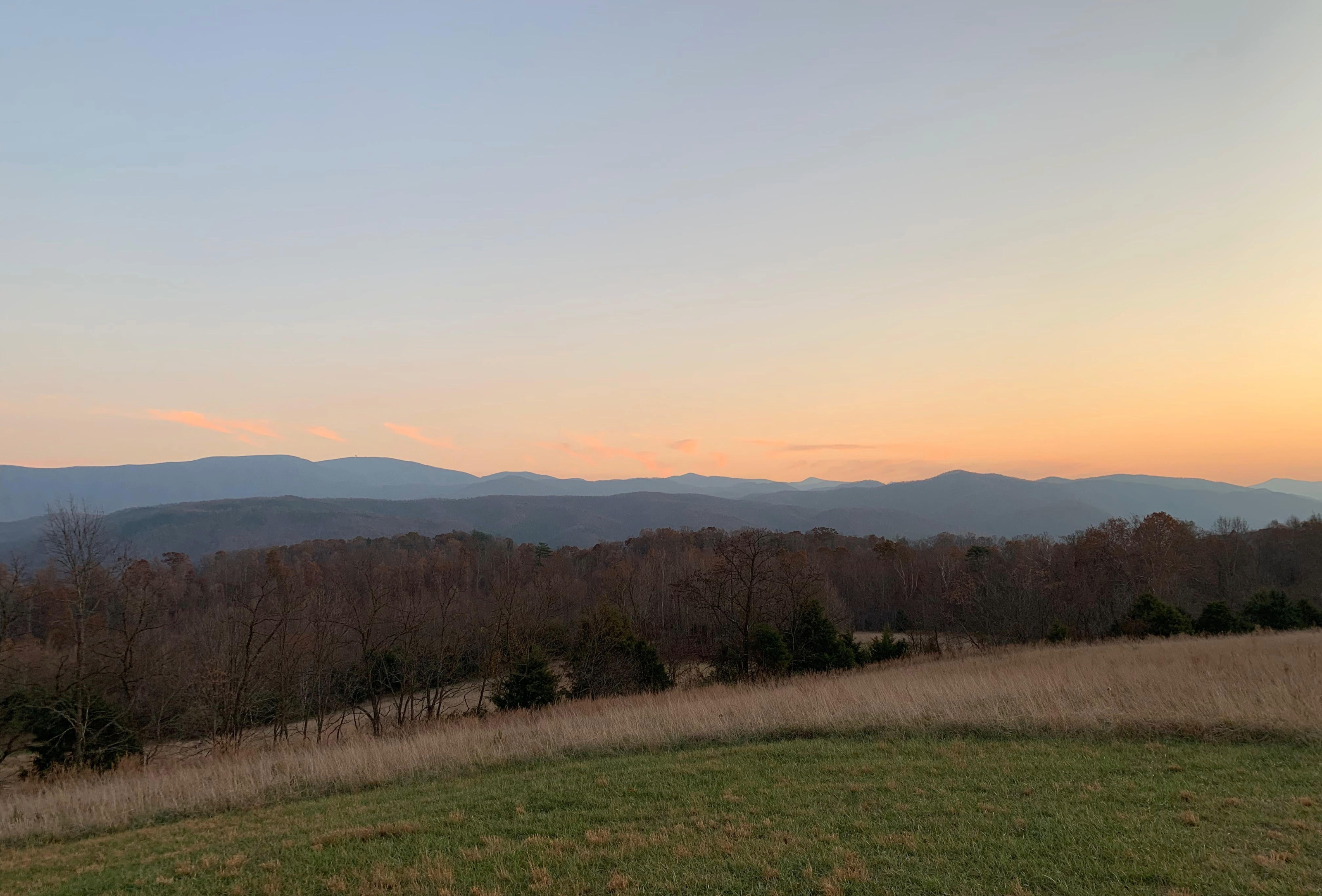 Sunset at Natural Bridge State Park.